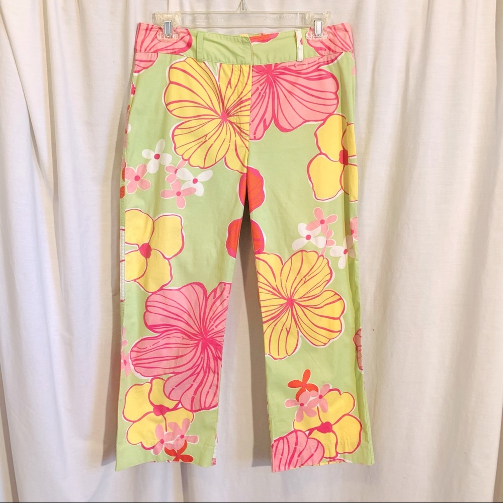 Lilly Pulitzer Hibiscus Print pants / capris